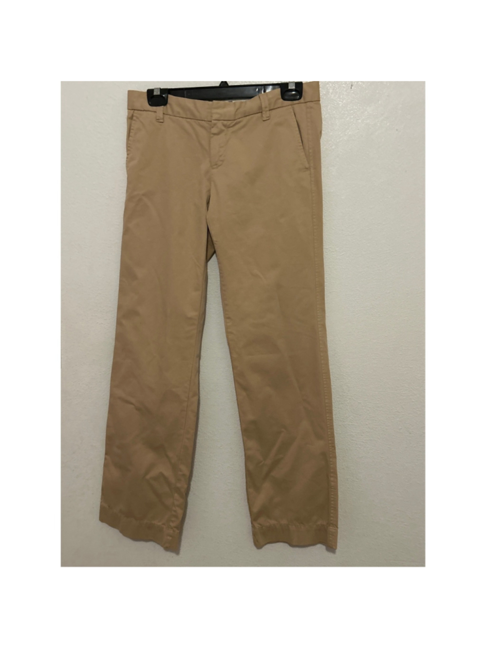 Gap Womens Khaki Chino Pants Tan Cotton Straight Leg Trousers Size 2R -g116